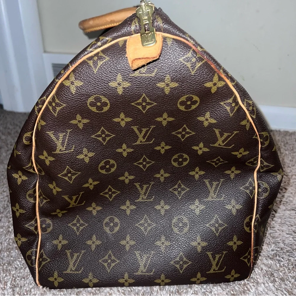 Authentic Keepall 55 Louis Vuitton Brown Monogram LV Vintage Large Travel Bag - Picture 5 of 17